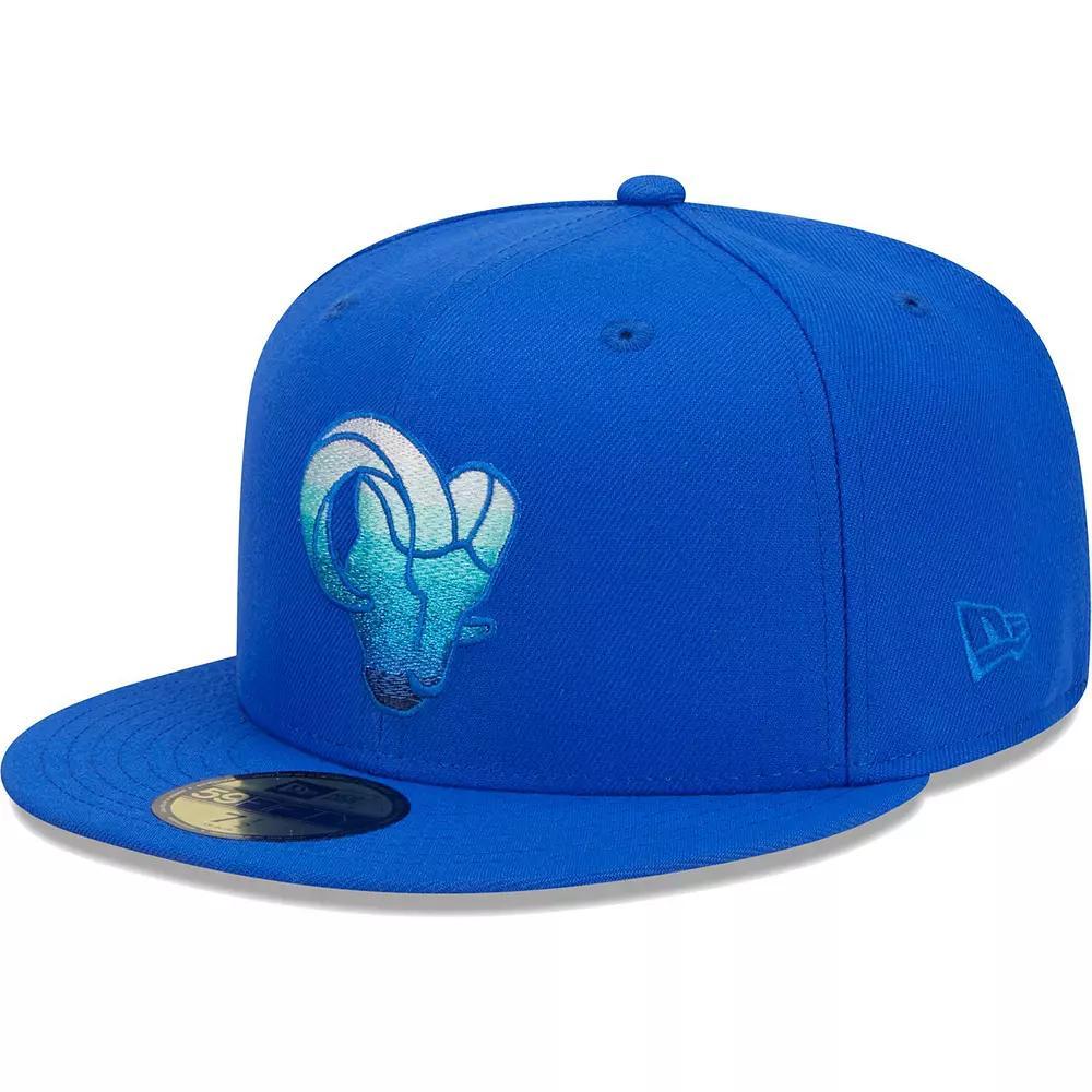 Men's New Era Royal Los Angeles Rams Gradient 59FIFTY Fitted Hat,  Product Image