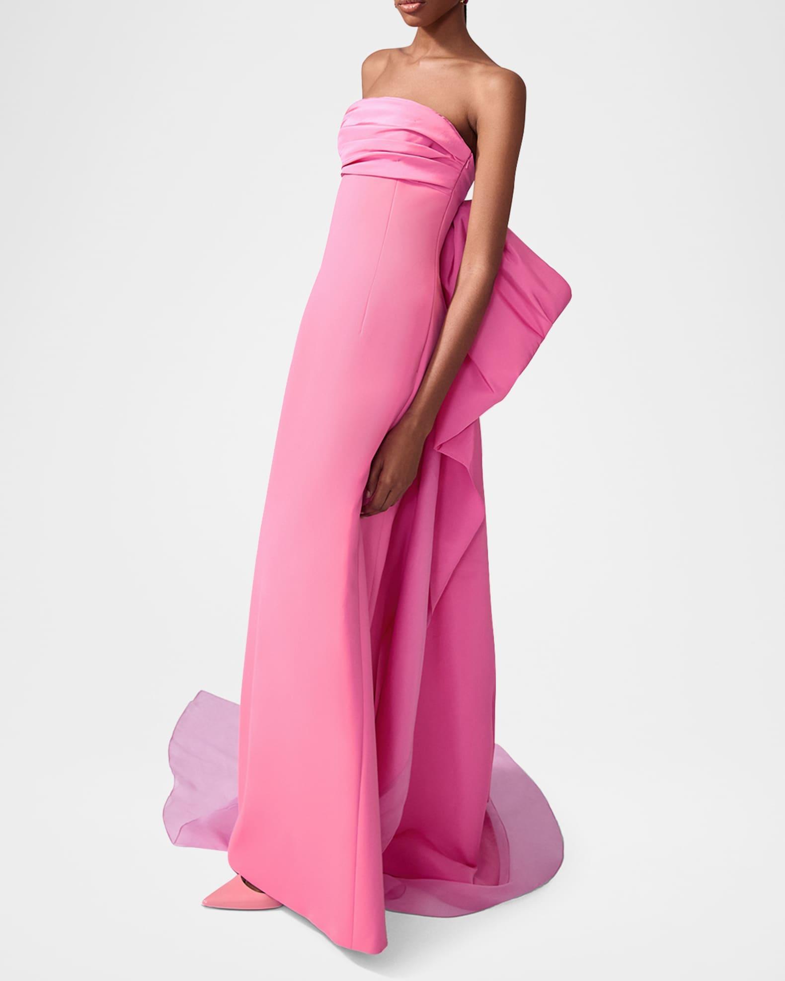 Strapless Bow-Back Column Gown Product Image