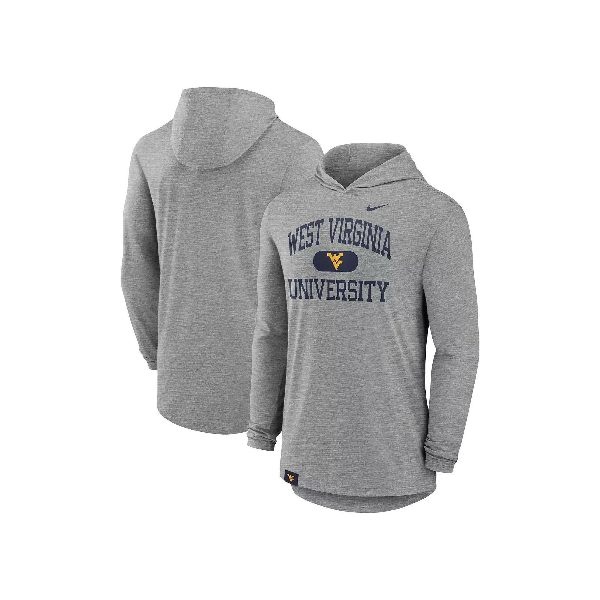 West Virginia Mountaineers Blitz Nike Mens Dri-FIT College Long-Sleeve Hooded T-Shirt | 01NBCY51WVN-VRK Product Image
