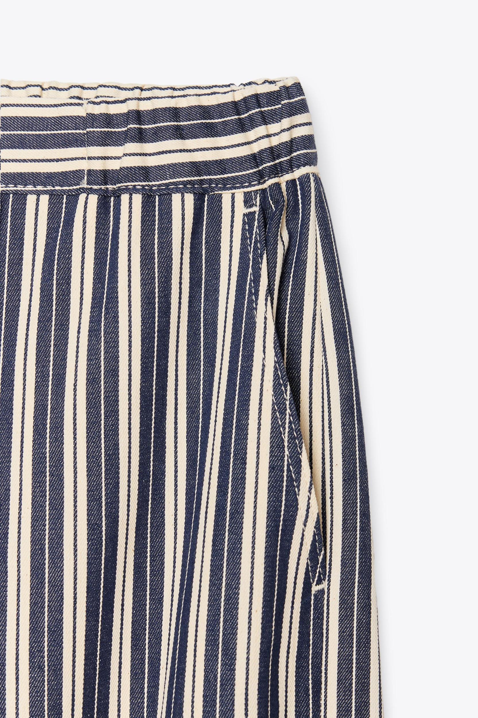 STRIPED WIDE LEG PANTS Product Image