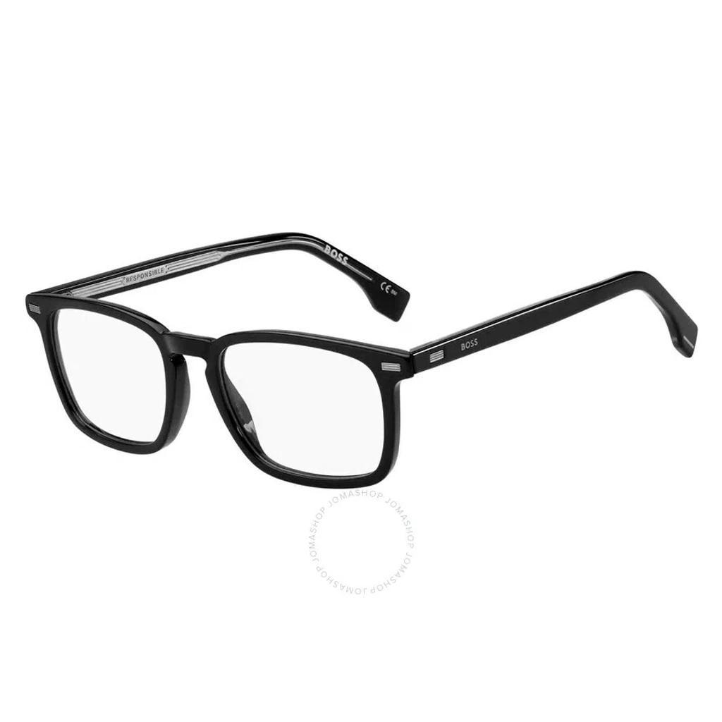 HUGO BOSS Demo Rectangular Men's Eyeglasses Boss 1368 0807 53 In Black Product Image