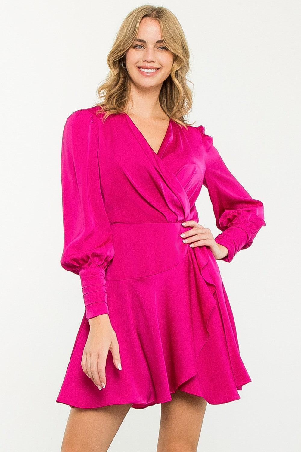 Long Sleeve Flutter Dress Product Image