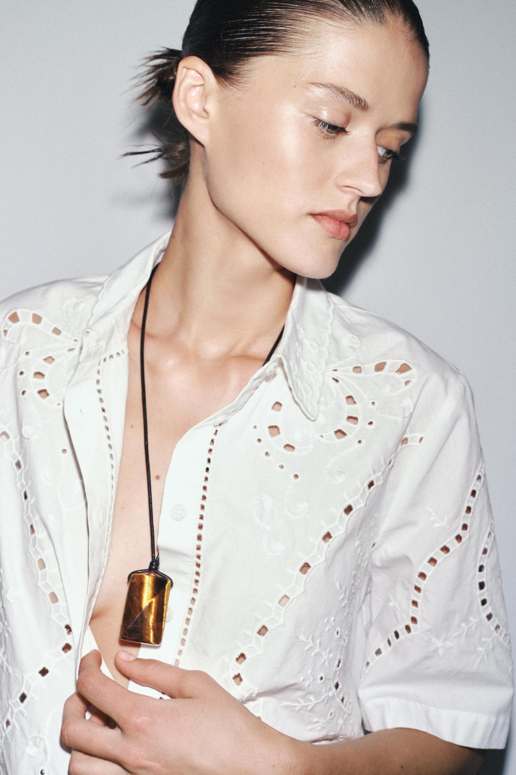 EMBROIDERED SHIRT ZW COLLECTION Product Image