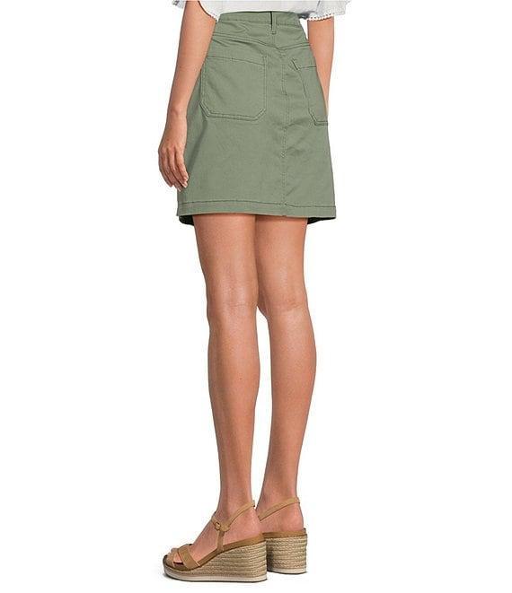 Code Bleu Mid Rise Utility Stretch Denim Skort Product Image