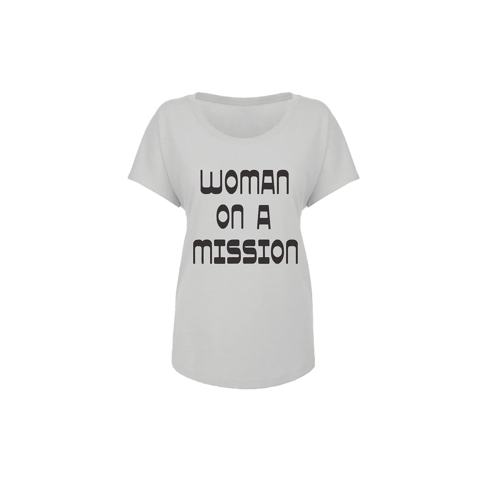 Junior's Grayson Threads Woman On A Mission Graphic Tee, Women's,  Product Image