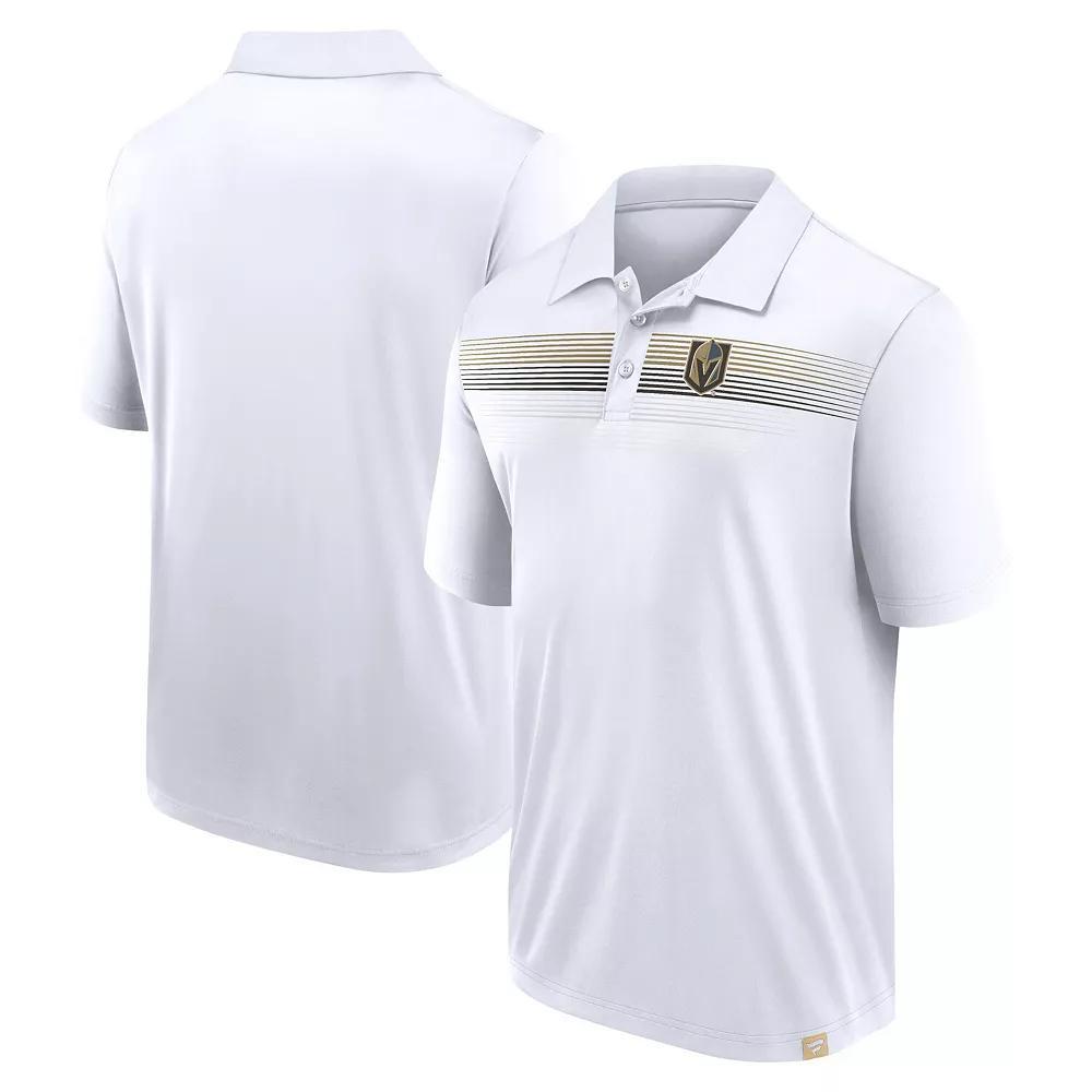 Men's Fanatics White Vegas Golden Knights Victory For Us Interlock Polo,  Product Image