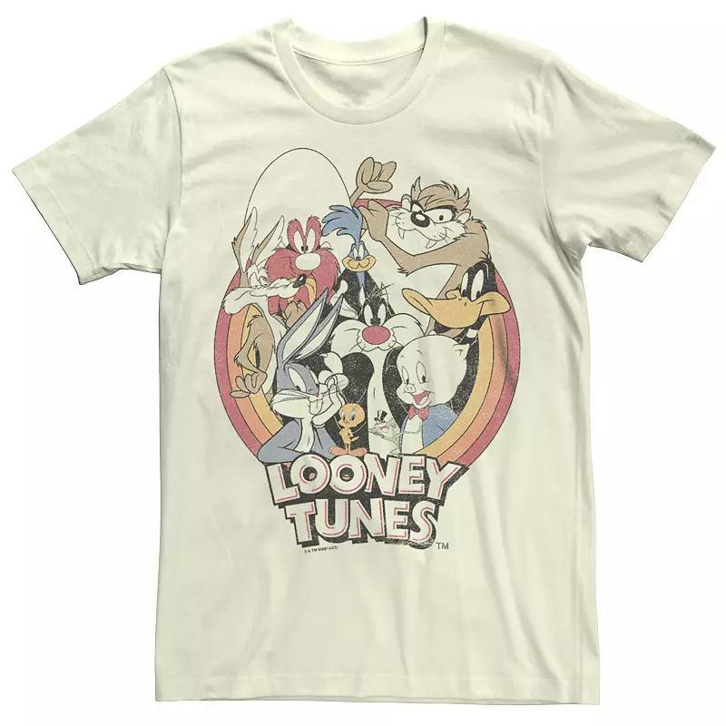 Men's Looney Tunes Retro Group Graphic Tee, Size: Large, Natural Product Image