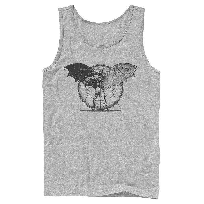 Men's DC Comics Batman Half Skeleton Sketched Poster Tank Top, Size: XL, White Product Image