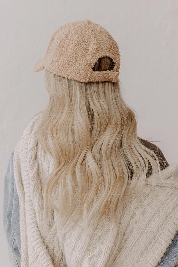 Easy To Style Sherpa Baseball Cap in Iced Latte Product Image