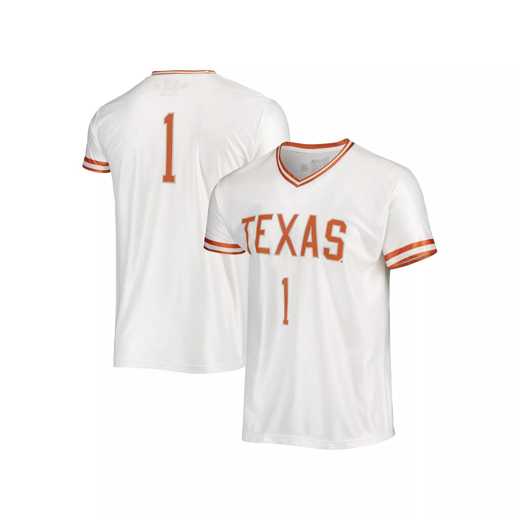 Men's Original Retro Brand White Texas Longhorns Basketball Jersey,  Product Image