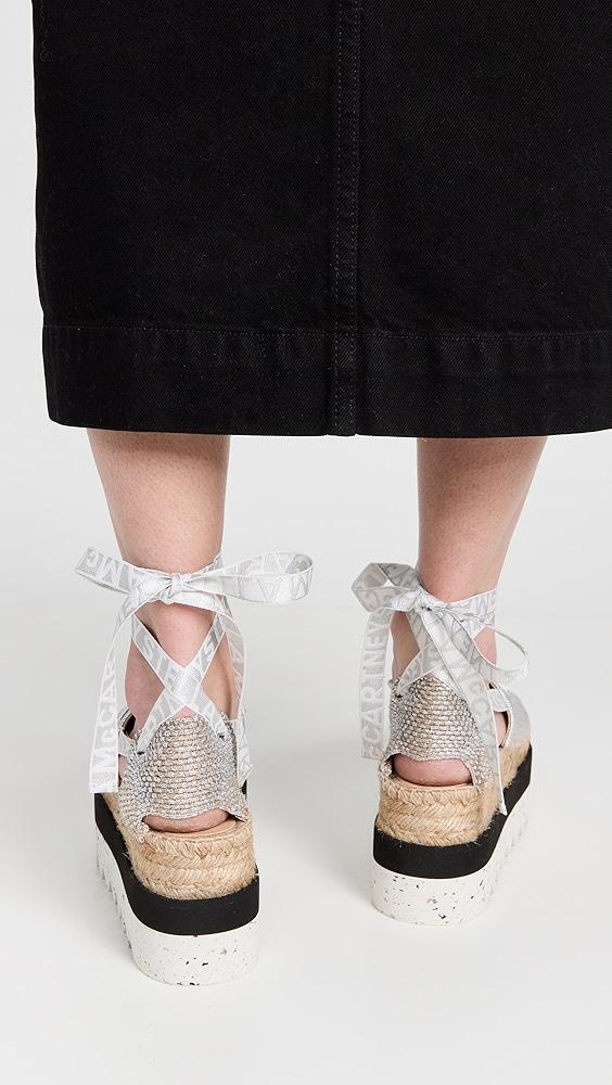 Stella McCartney Gaia Laminated Cotton Platform Espadrilles | Shopbop Product Image