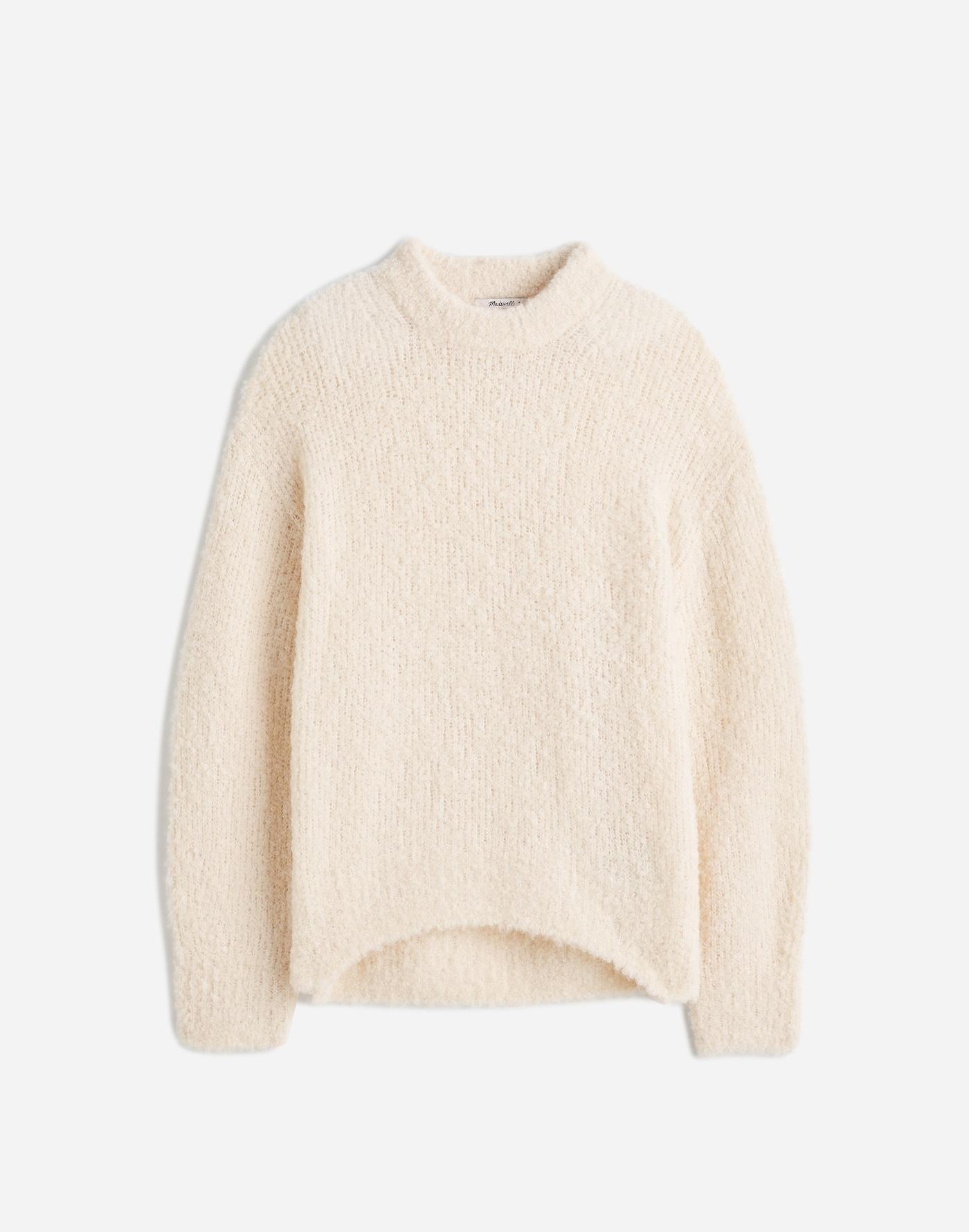 Wool-Alpaca Blend Bouclé-Knit Oversized Sweater Product Image