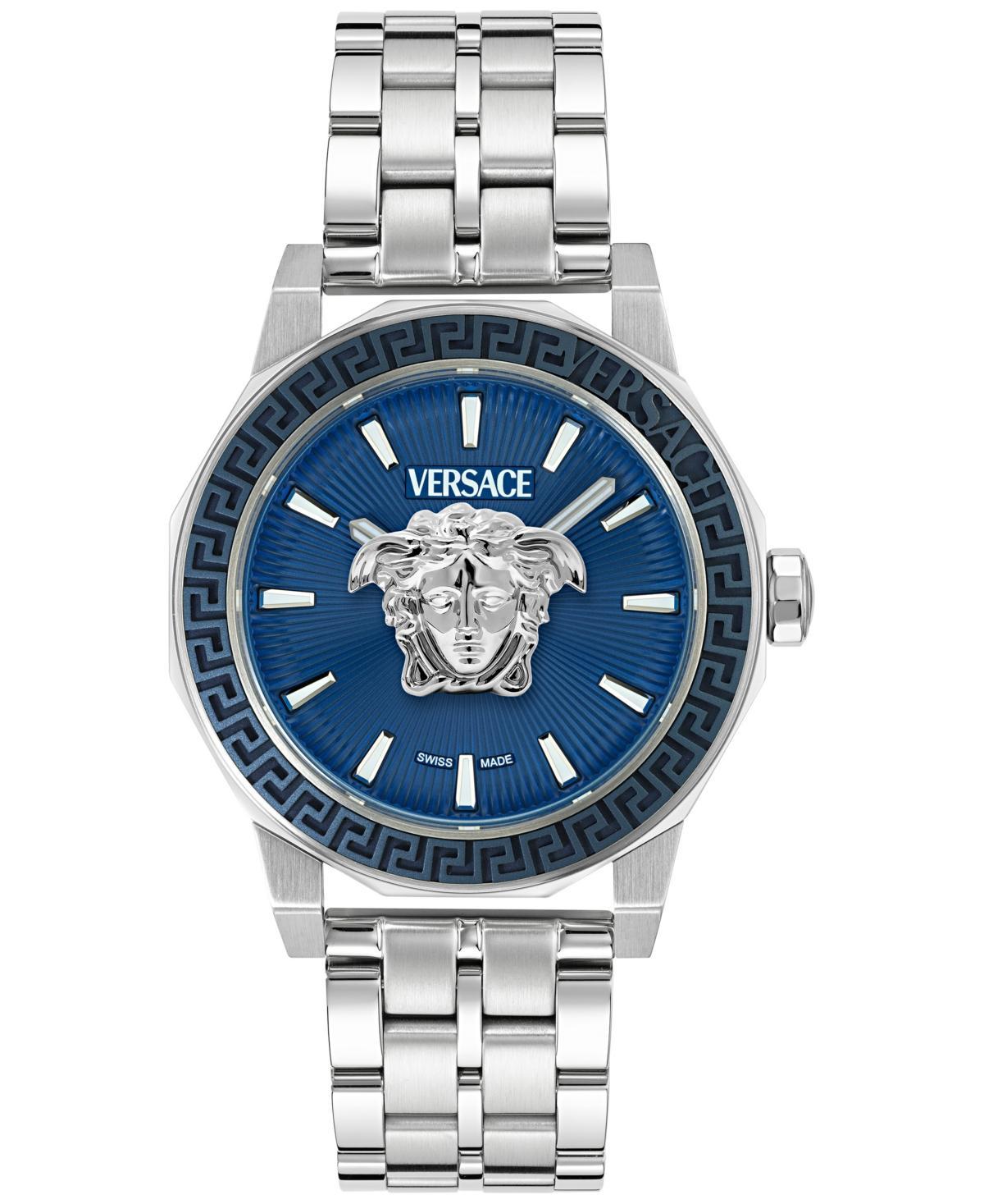 Mens Medusa Deco Stainless Steel Bracelet Watch, 43mm Product Image