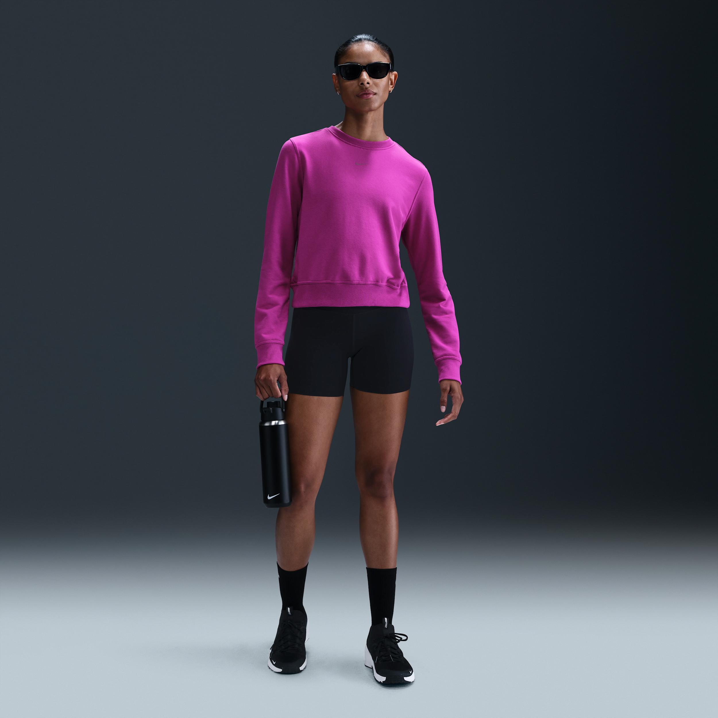 Nike Women's Dri-FIT One Crew-Neck French Terry Sweatshirt Product Image