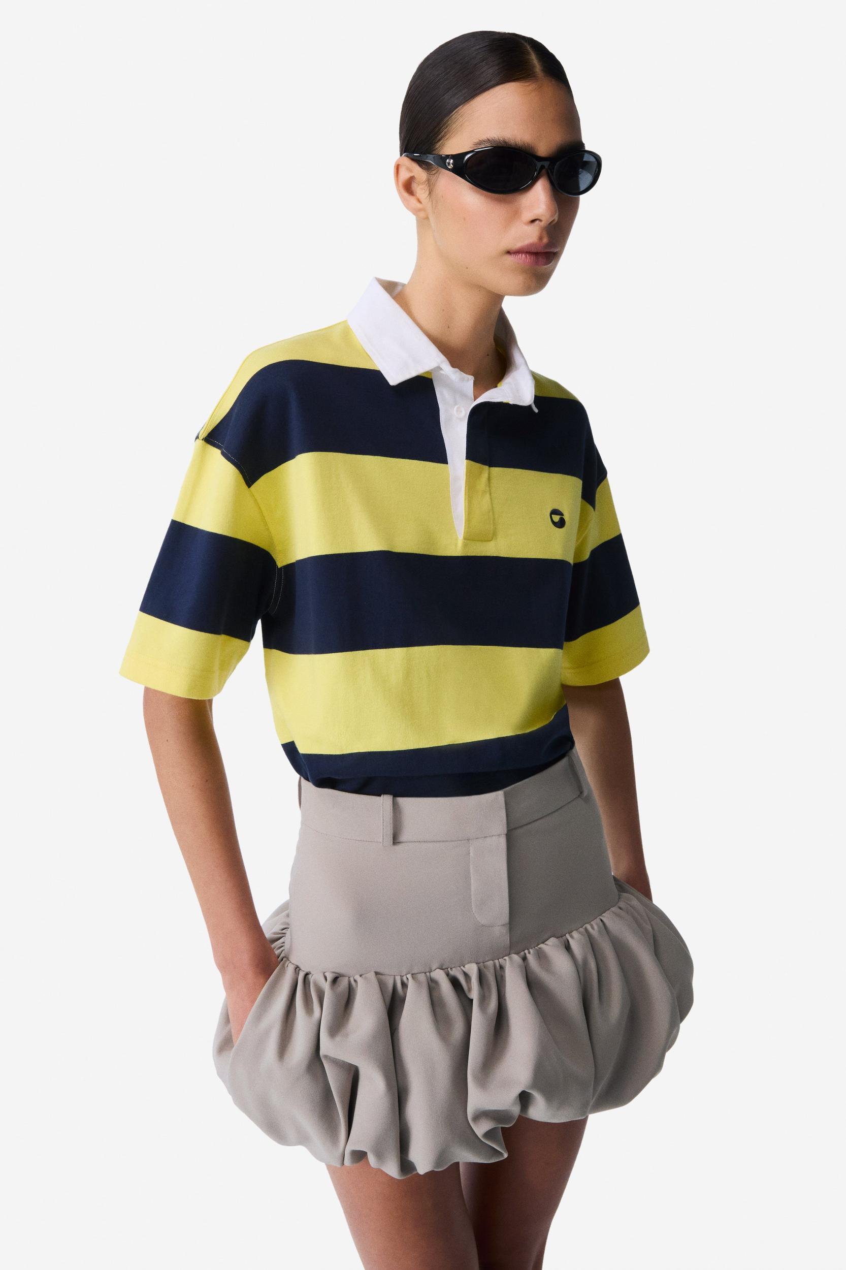 Gathered Hem Tailored Skirt Product Image