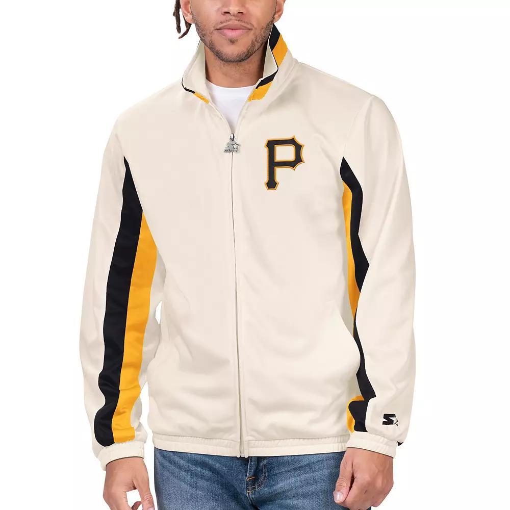 Men's Starter Cream Pittsburgh Pirates Rebound Cooperstown Collection Full-Zip Track Jacket, Size: Small, Beige Product Image