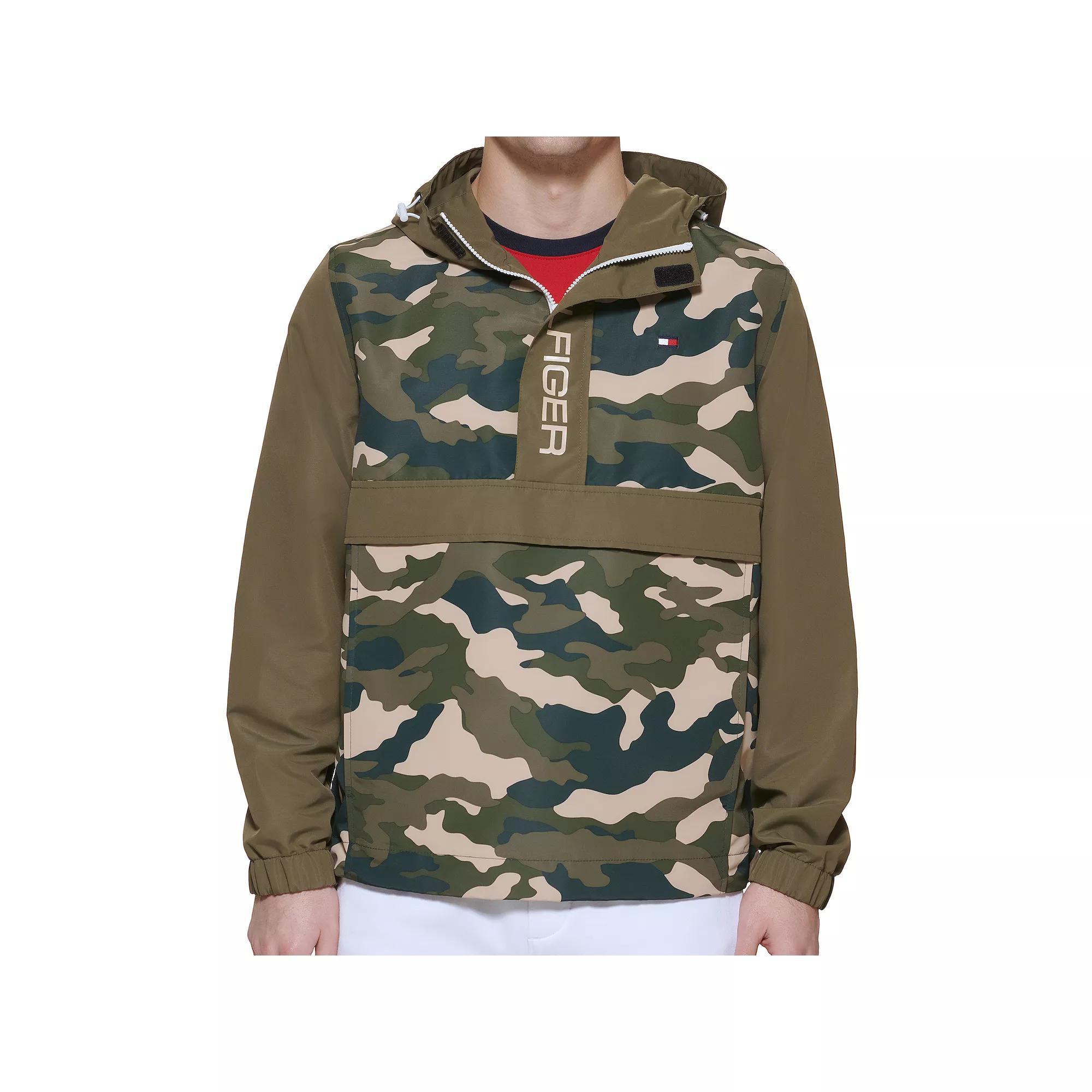 Men's Tommy Hilfiger Colorblock Popover Jacket, Size: XXL, Green Product Image