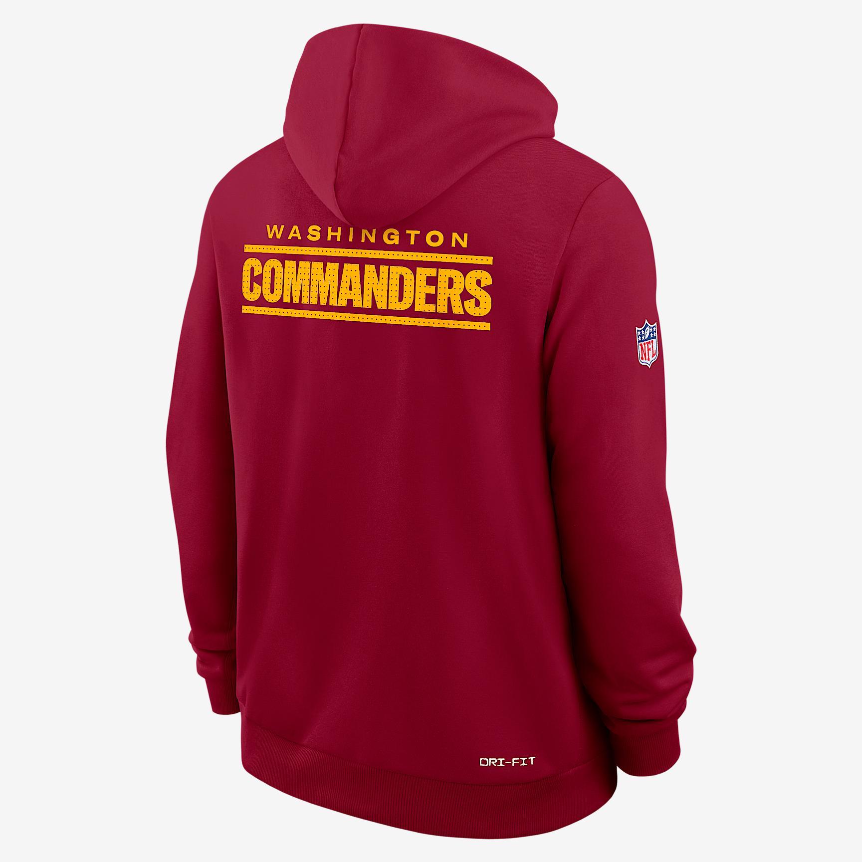 Washington Commanders Initial Home Sideline Men's Nike Dri-FIT NFL Pullover Hoodie Product Image