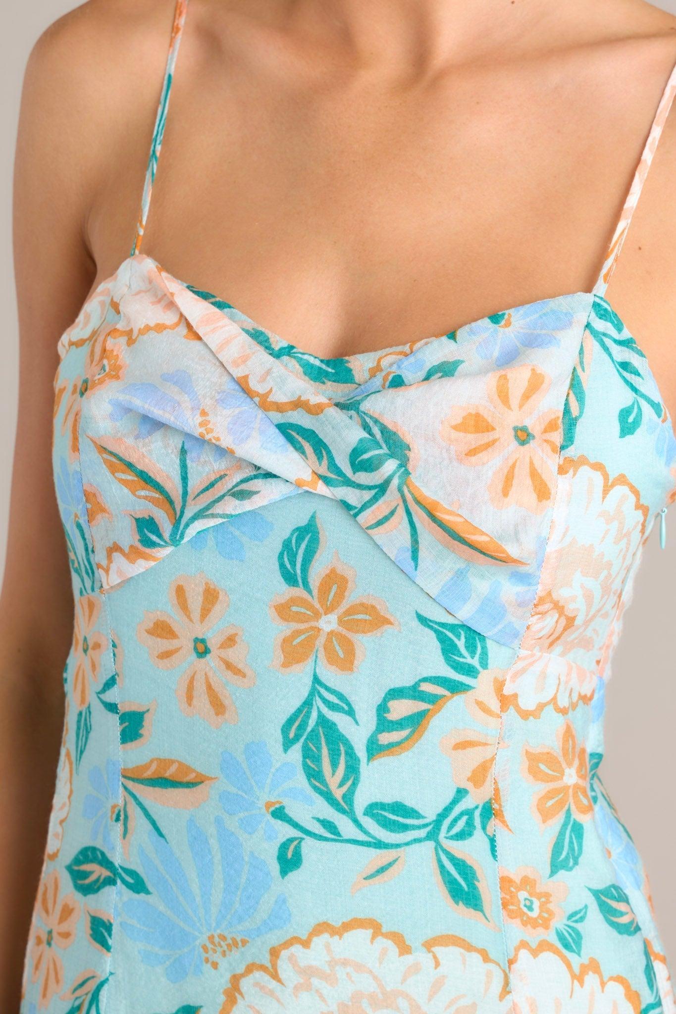 MINKPINK Evelyn Light Blue Strappy Midaxi Dress Product Image