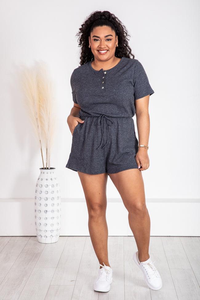 Simple Times Dark Grey Romper FINAL SALE Product Image