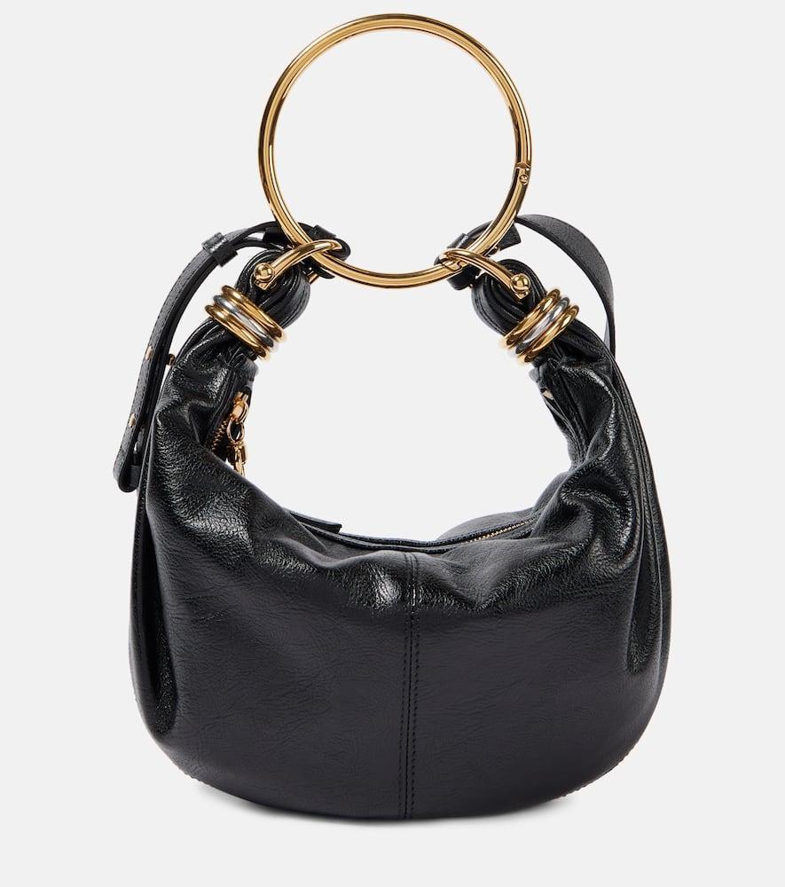 CHLOÉ Bracelet Small Leather Shoulder Bag In Black Product Image