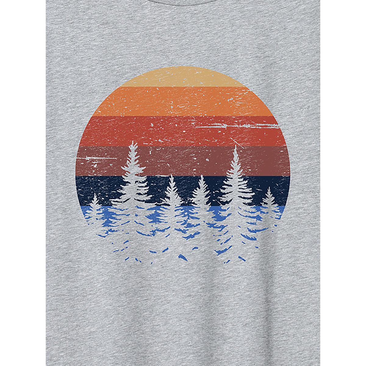 Plus Size Beach Vibes Round Neck T-Shirt Mediumgray Women Non Tropical Round Neck Casual T-shirts BloomChic 22-24/3X Product Image