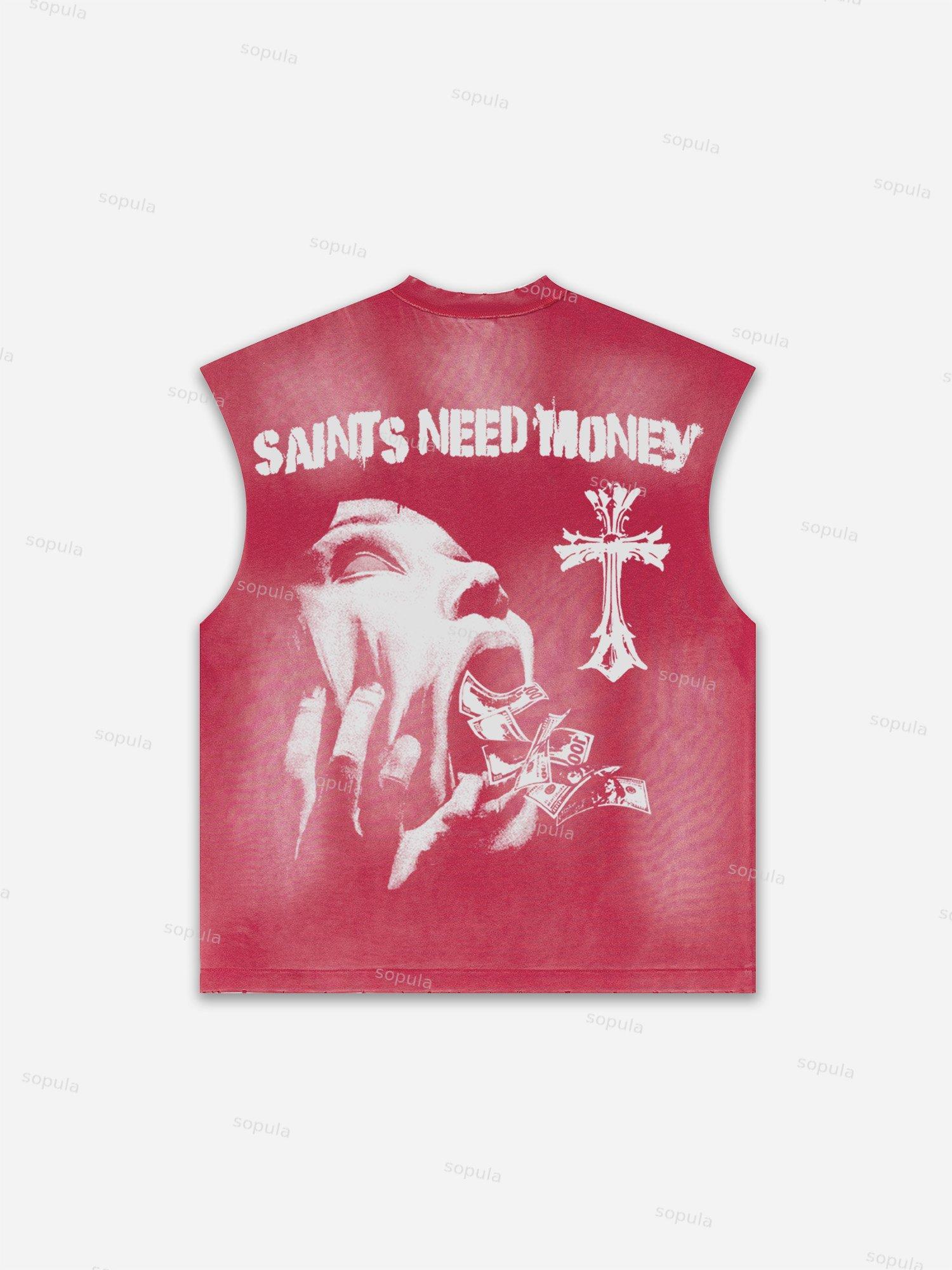 Basketball Dreams Boys Print Distressed Tank Top Product Image