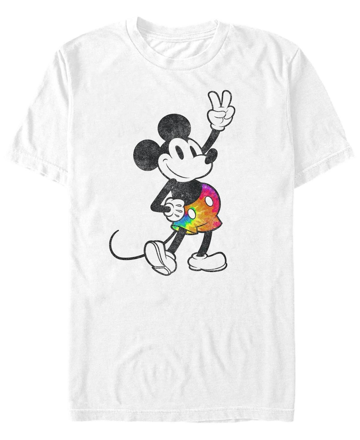 Disney's Mickey And Friends Mickey Tie Dye Pants Portrait Men's Graphic Tee, Size: XL, White Product Image