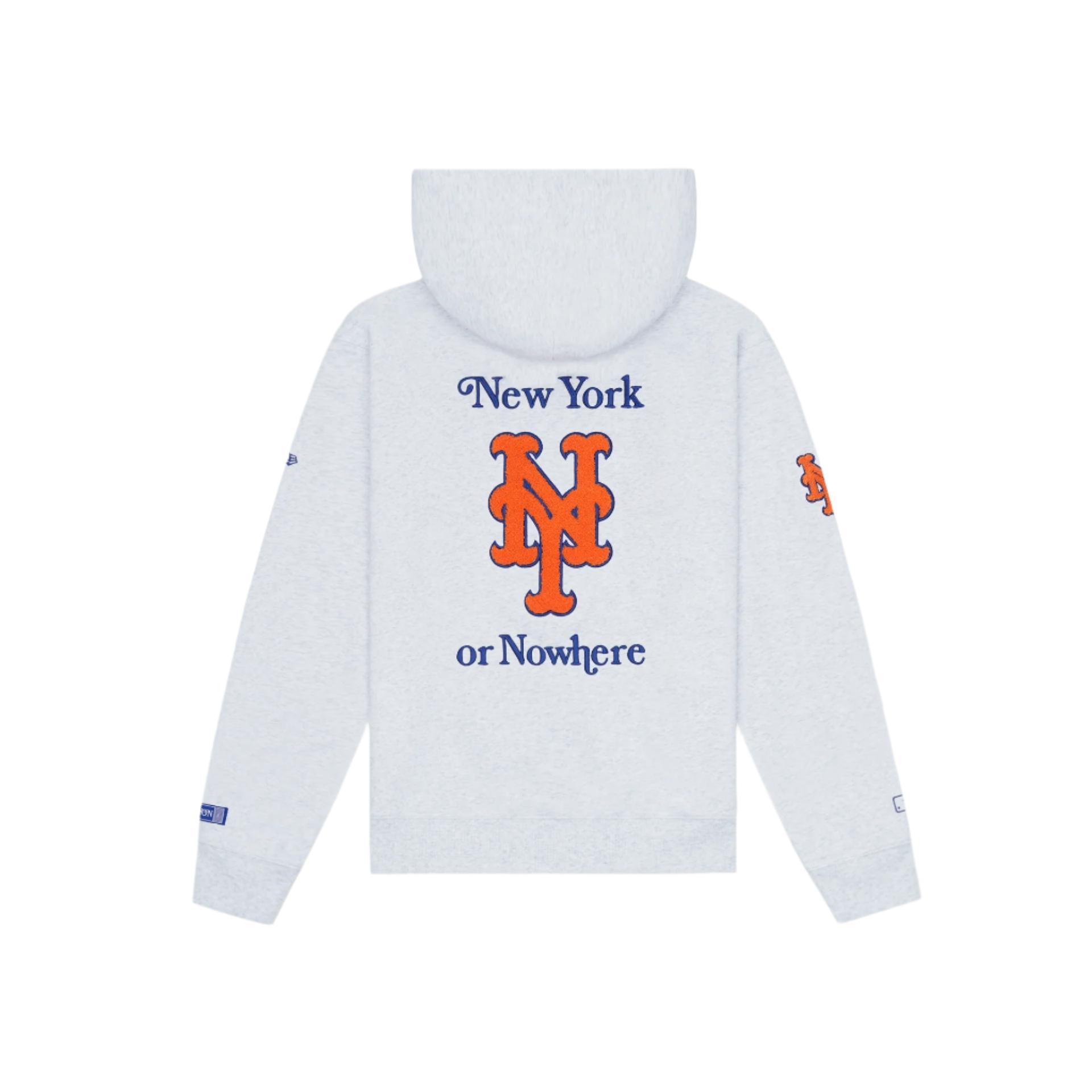 New York or Nowhere x New York Mets White Full-Zip Hoodie Male Product Image