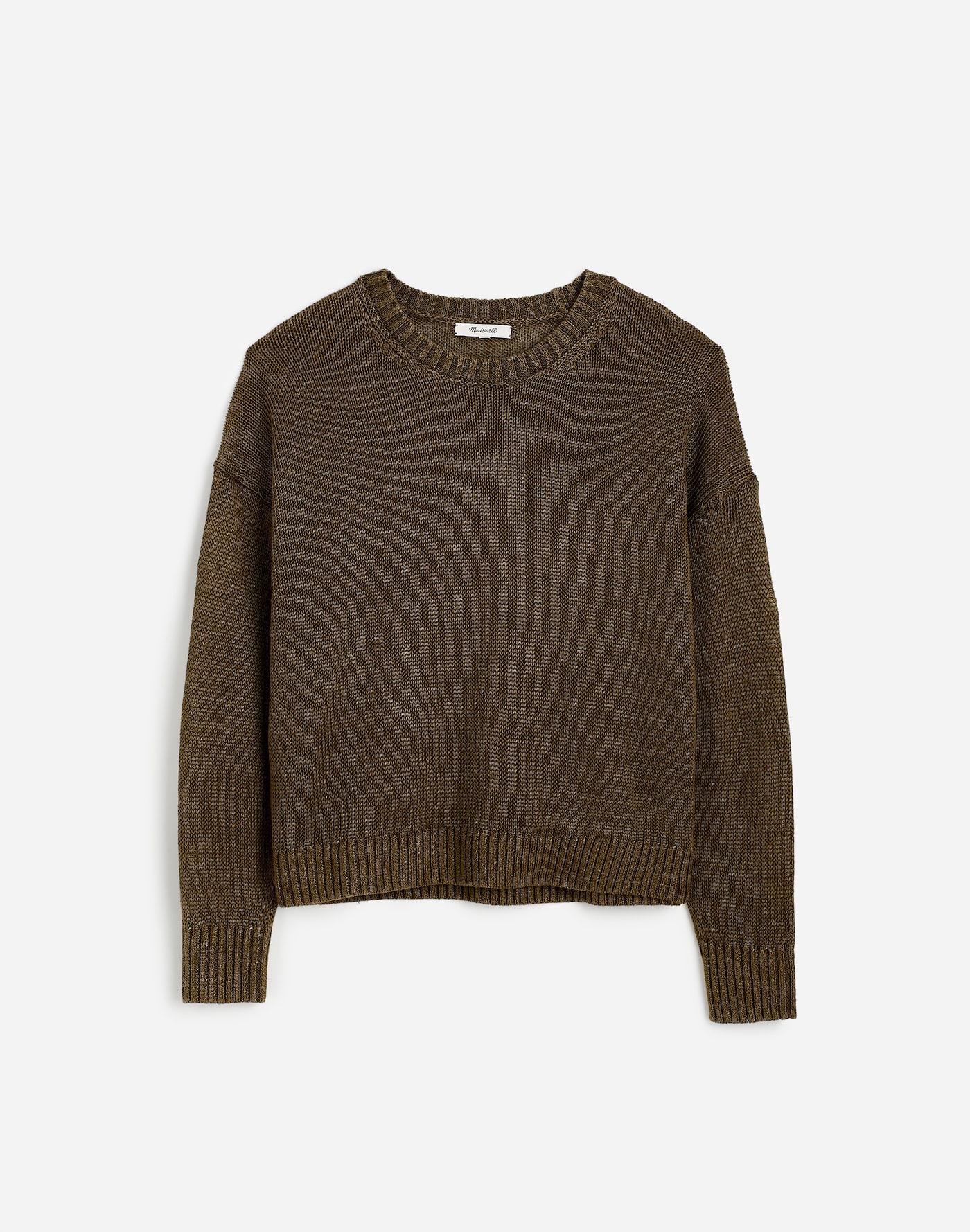 Linen Drop-Shoulder Sweater Product Image