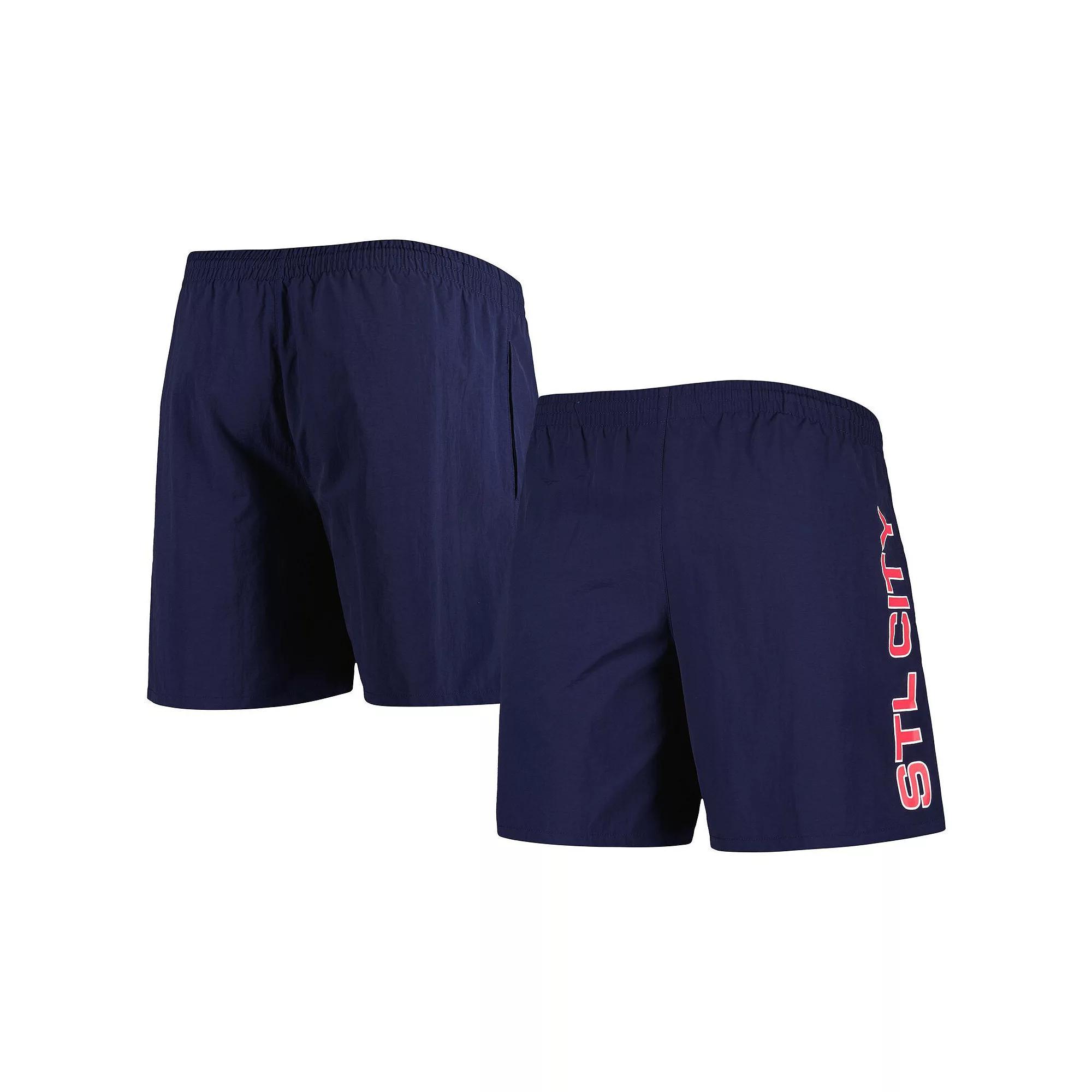 Men's Mitchell & Ness Navy St. Louis City SC Heritage Woven Shorts,  Product Image