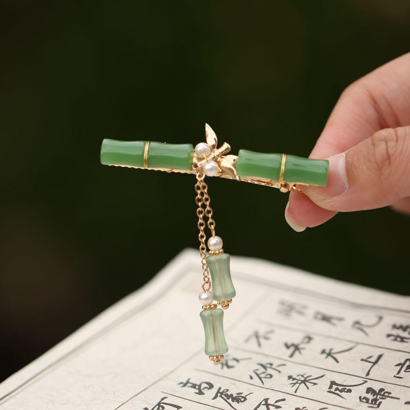 Bamboo Glass Alloy Hair Clip (Various Designs) Product Image