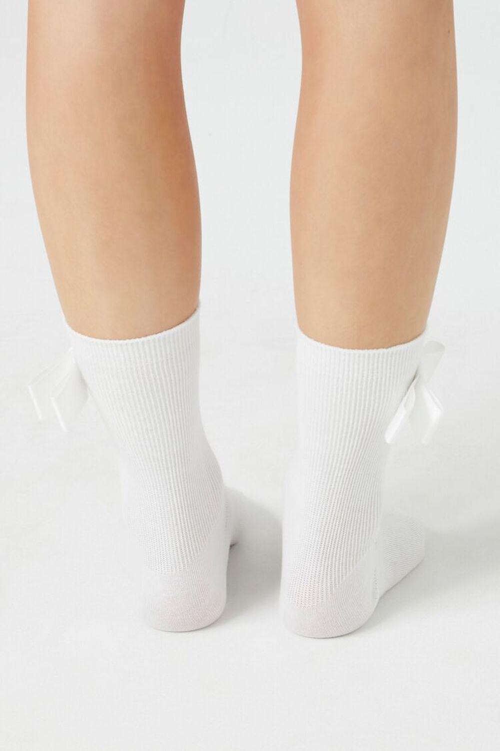 Ribbed Bow Crew Socks | Forever 21 Product Image