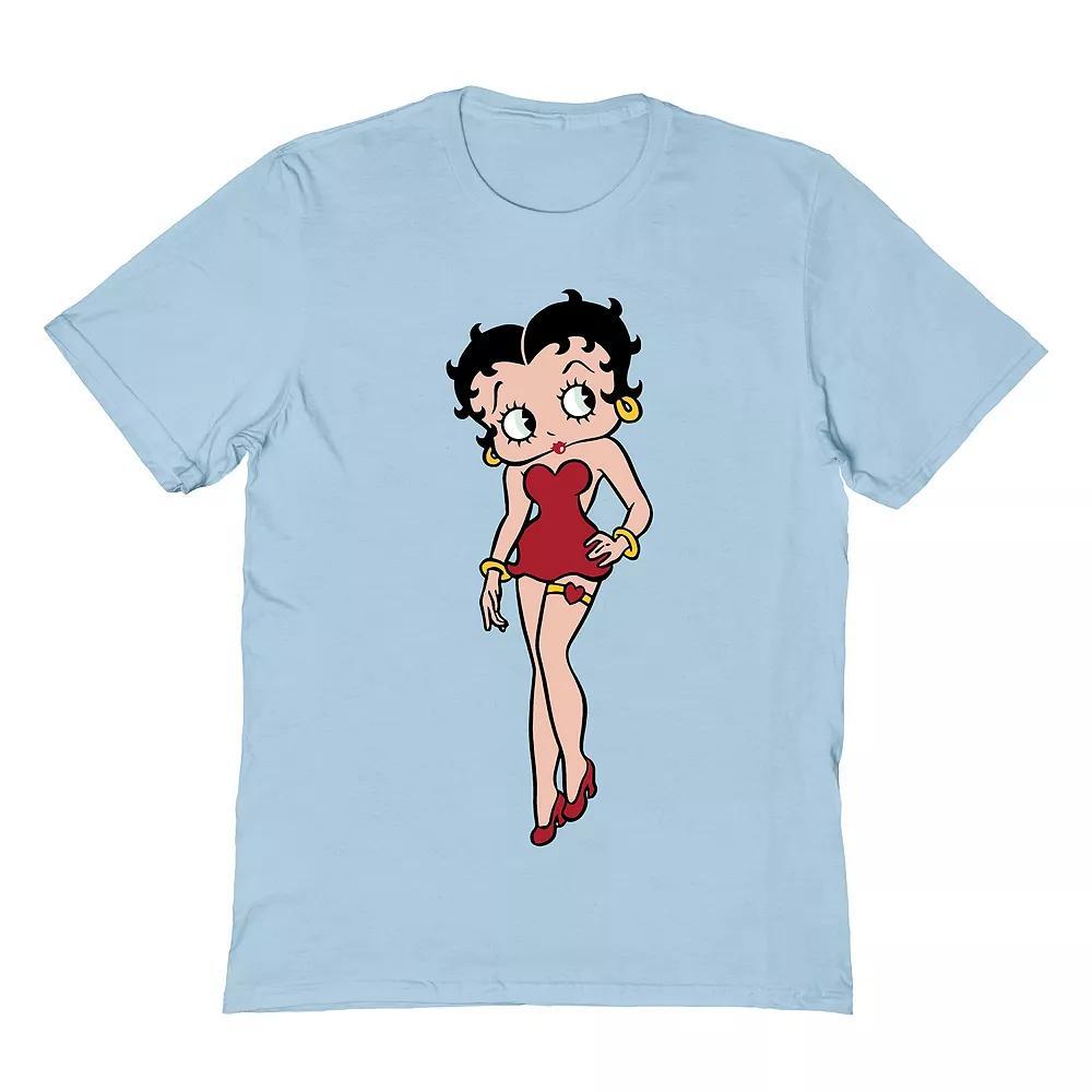 Men's Betty Boop T-Shirt, Size: XL, Light Blue Product Image
