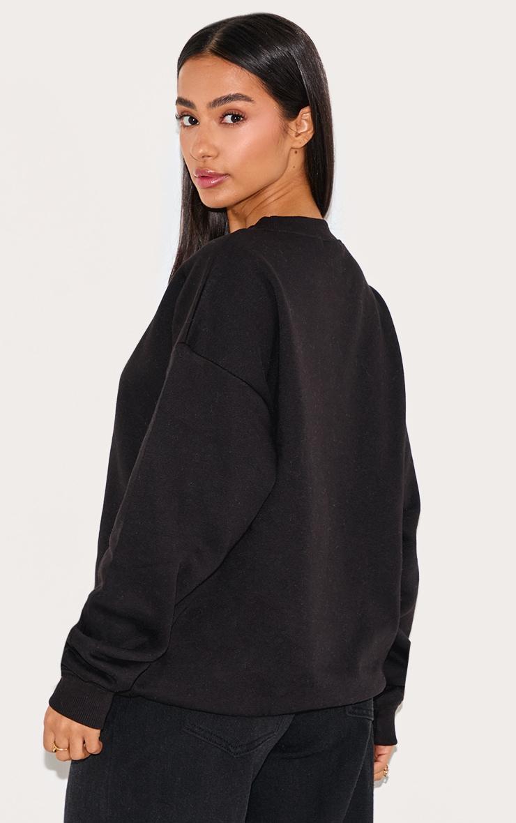 Petite Black Ultimate Basic Oversized Sweatshirt Product Image