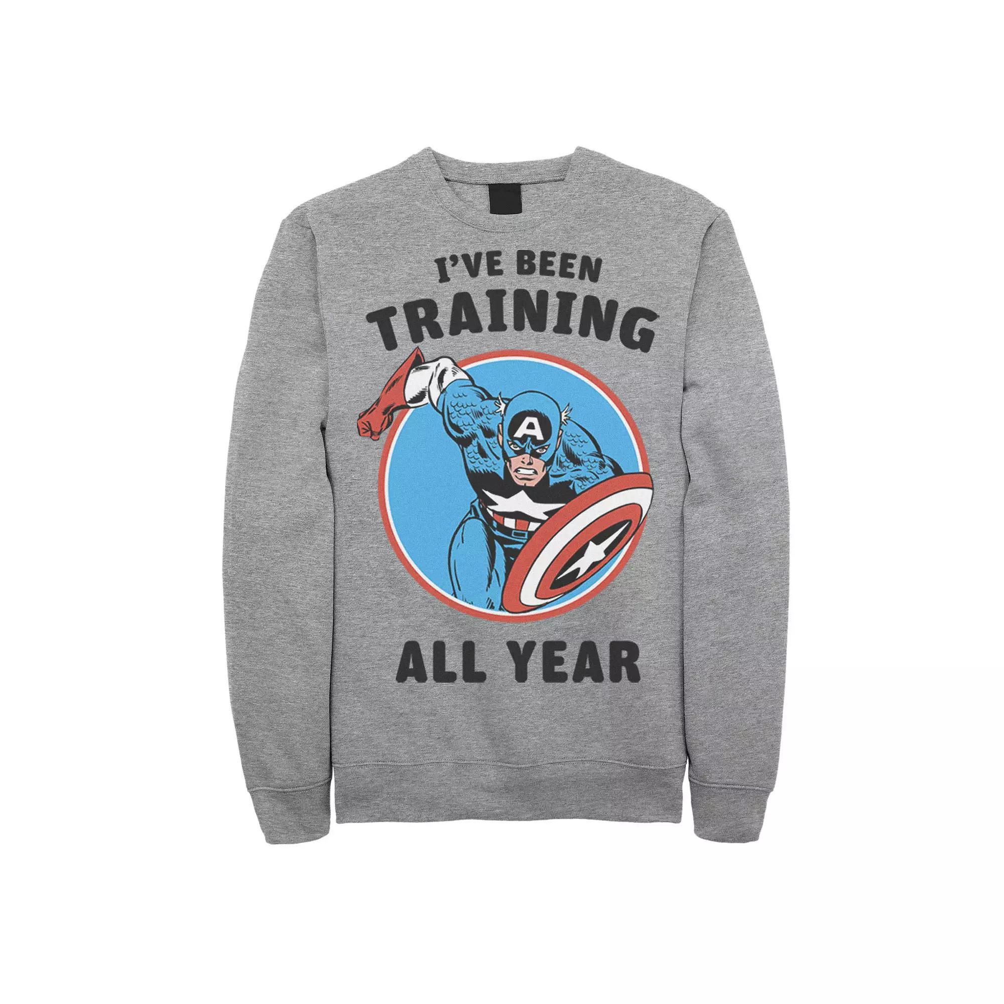 Men's Marvel Avengers Captain America I've Been Training All Year Sweatshirt,  Product Image