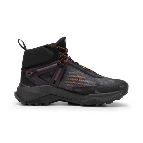 PUMA SEASONS Explore NITROâ¢ Mid GORE-TEXÂ® Women's Hiking Shoes in Black/Midnight Plum/Flame Flicker Product Image