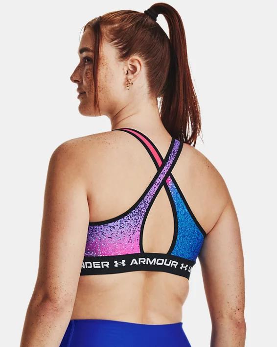 Women's Armour® Mid Crossback Printed Sports Bra Product Image