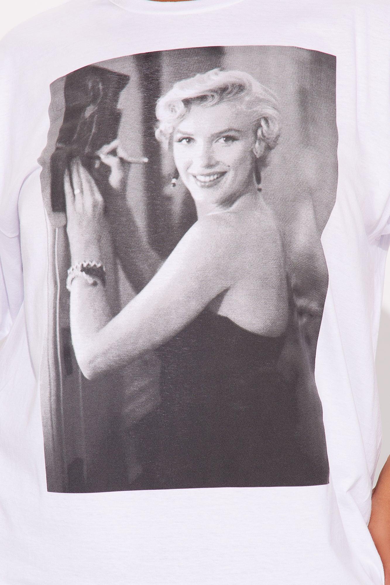 Marilyn Monroe Iconic Oversized Tee - White Product Image