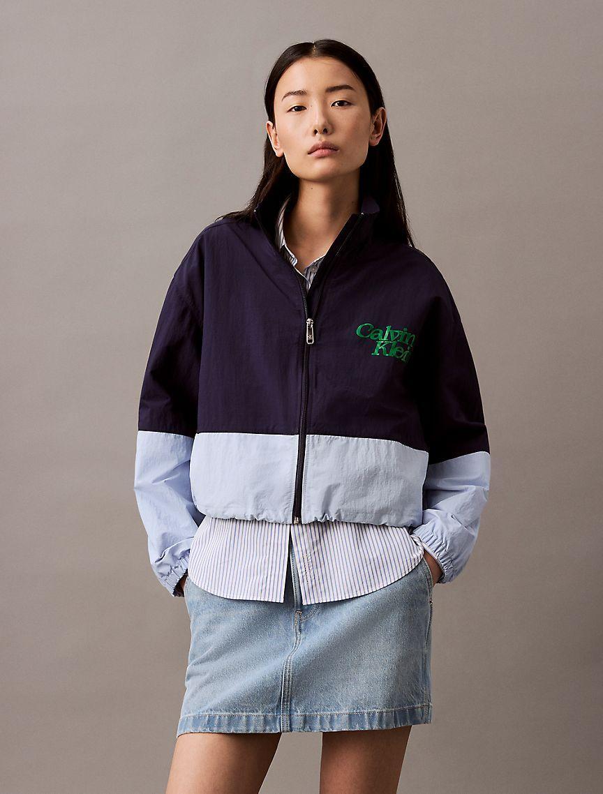 Colorblock Nylon Zip Jacket Product Image