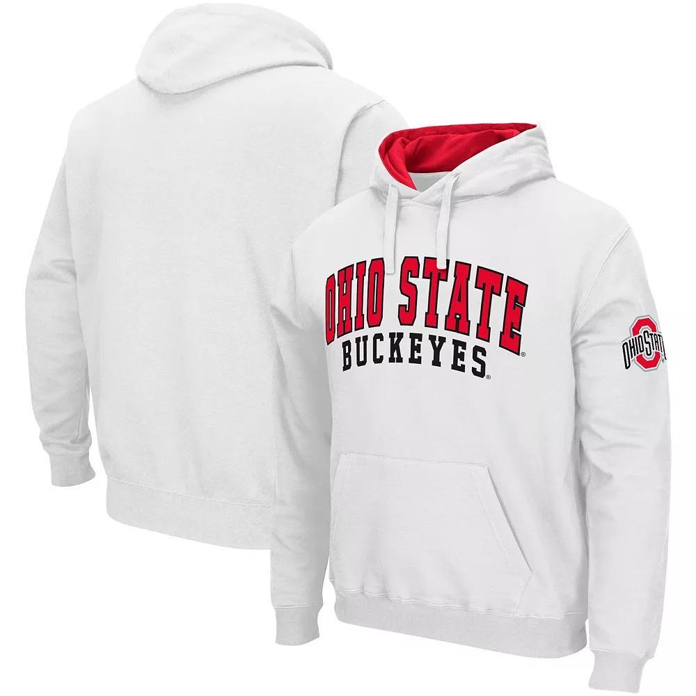 Men's Colosseum White Ohio State Buckeyes Double Arch Pullover Hoodie,  Product Image