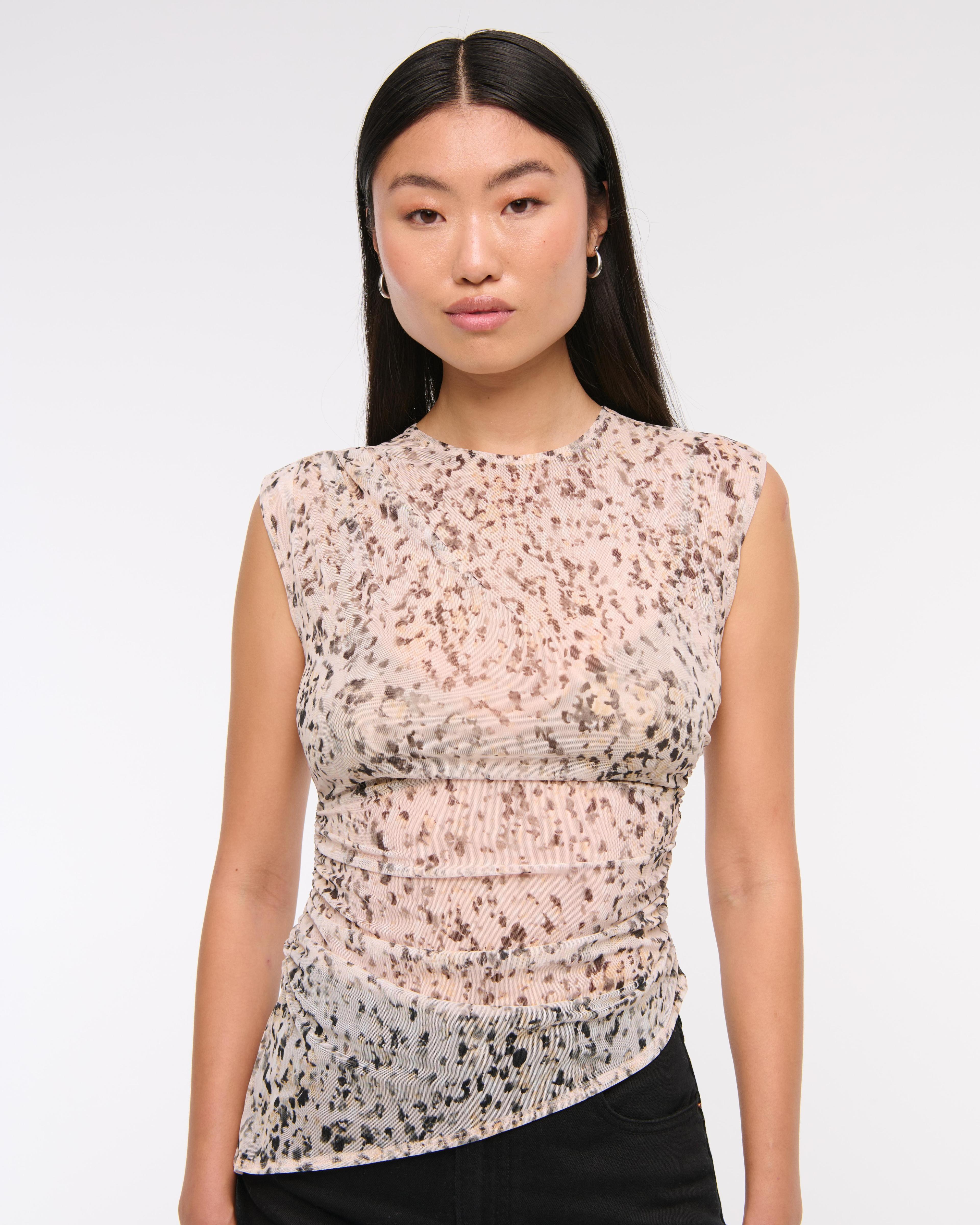 Draped Mesh Top Product Image