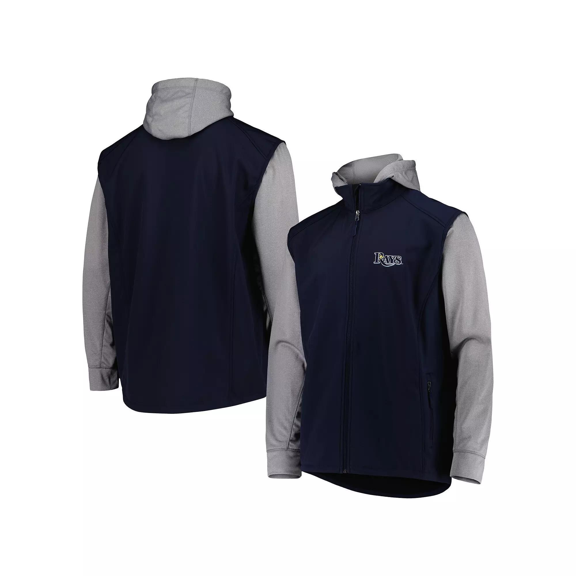 Men's Dunbrooke Navy/Heather Gray Tampa Bay Rays Alpha Full-Zip Jacket,  Product Image