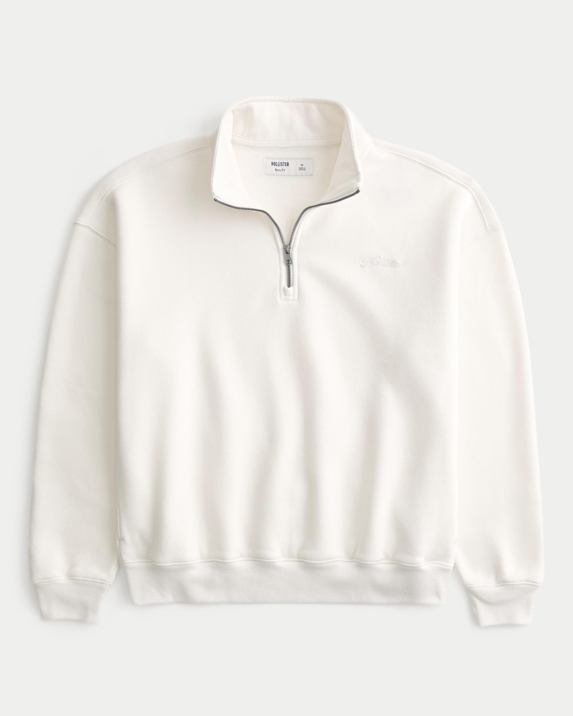 Boxy Logo Quarter-Zip Sweatshirt Product Image