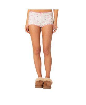 Womens Shelly pointelle printed micro shorts Product Image