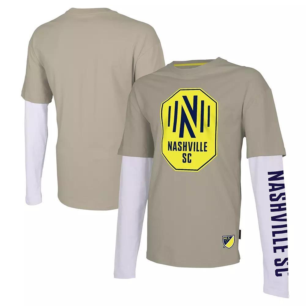 Men's Stadium Essentials Tan Nashville SC Status Long Sleeve T-Shirt, Size: Medium, Mls Team Product Image