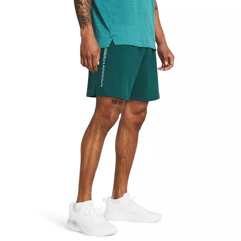 Men's Under Armour 8.25-in. Woven Wordmark Shorts, Size: Medium, Castlerock Product Image