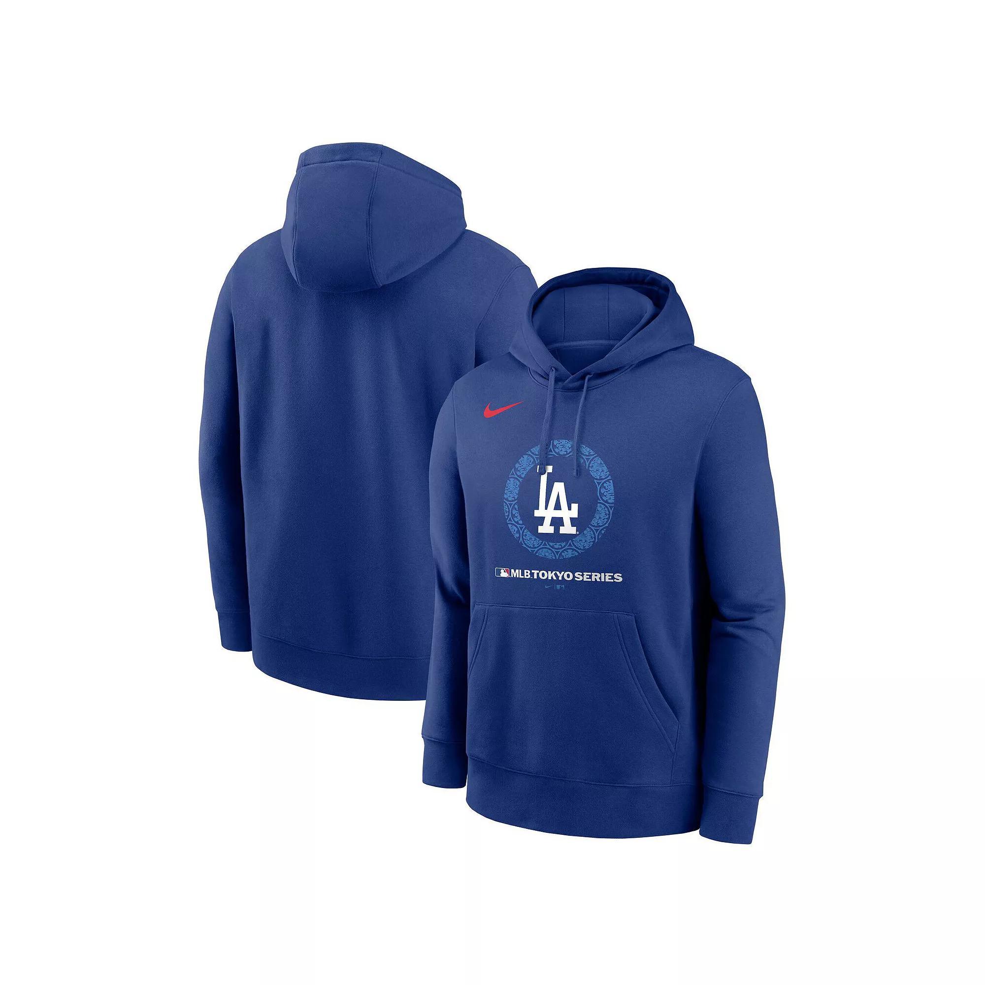 Men's Nike Royal Los Angeles Dodgers 2025 MLB World Tour: Tokyo Series Logo Club Fleece Pullover Hoodie, Size: 2XL, Blue Product Image