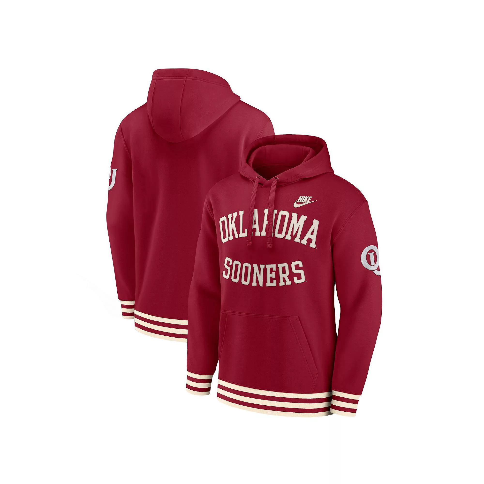 Men's Nike Crimson Oklahoma Sooners Legacy Retro Pullover Hoodie,  Product Image