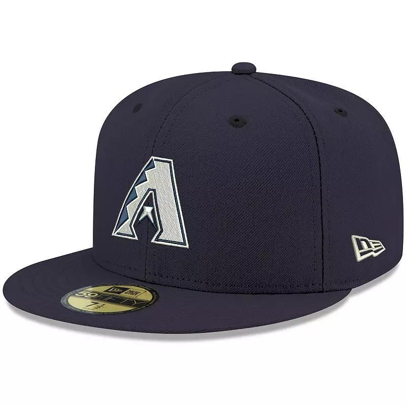 Men's New Era Navy Arizona Diamondbacks White Logo 59FIFTY Fitted Hat, Size: 7 3/4, Blue Product Image